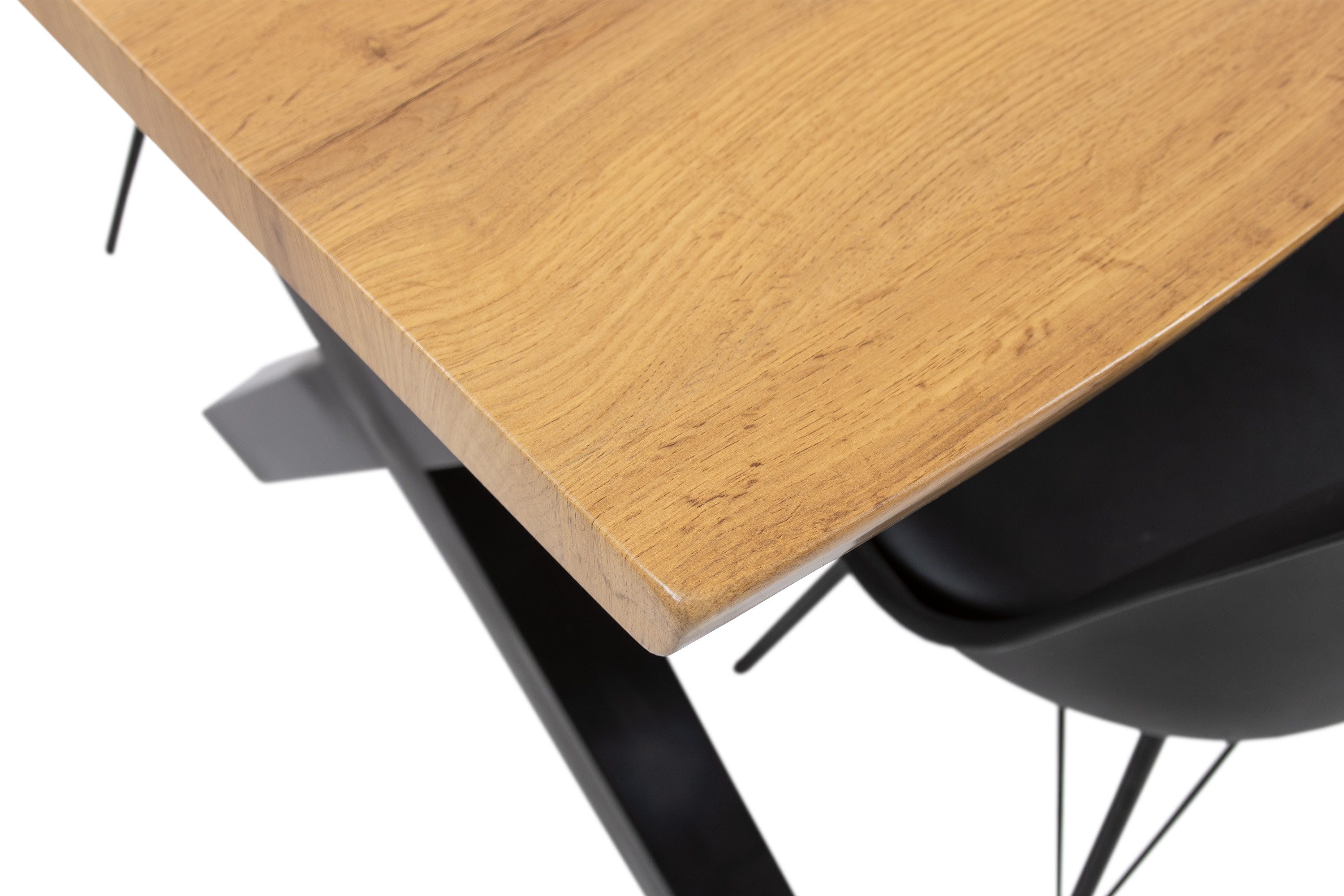 SAM® Esstisch Thorin, Verschiedene Optiken, X-Metallgestell, Baumkante