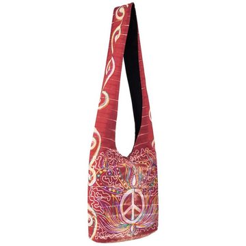 KUNST UND MAGIE Schultertasche Batik Schultertasche Umhängetasche Peace Shopper Goa Handtasche Tasche