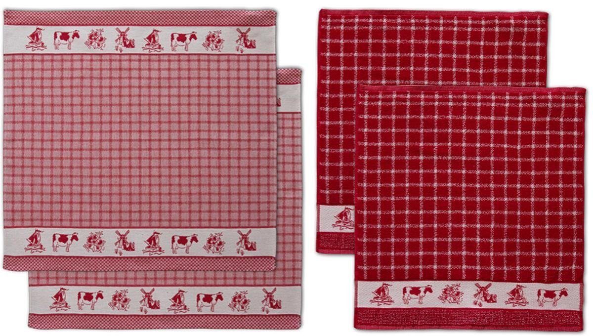 DDDDD Geschirrtuch Dutchie, (Set, 4-tlg), Combiset: 2 Küchentücher & 2 Gesc günstig online kaufen
