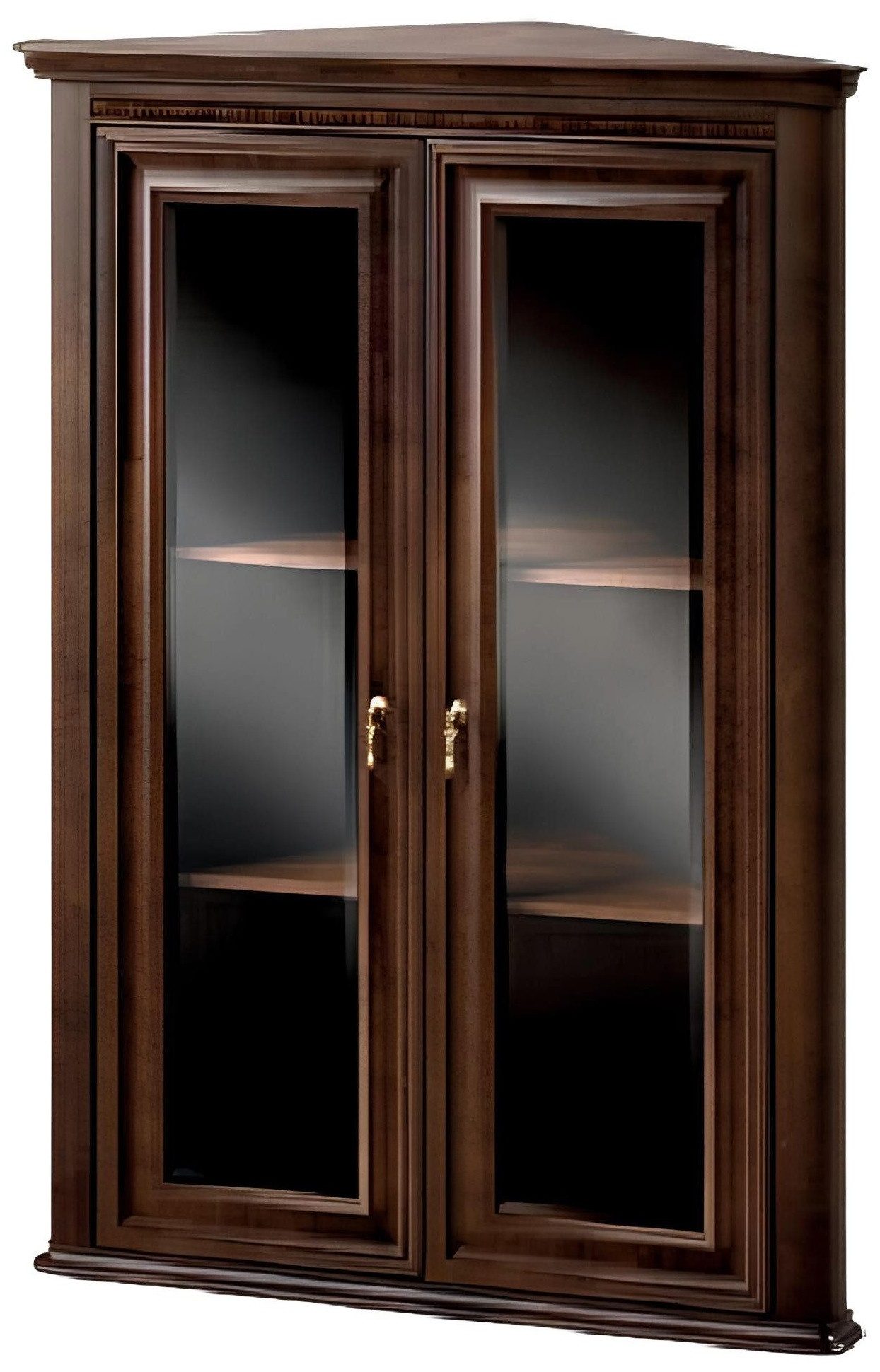 Xlmoebel Eckvitrine Traditioneller Vitrinenschrank - Modell V-WN (Klassische Vitrine Vitrinenschrank Vitrinen - Model V-WN Vitrine) Hergestellt in Europa