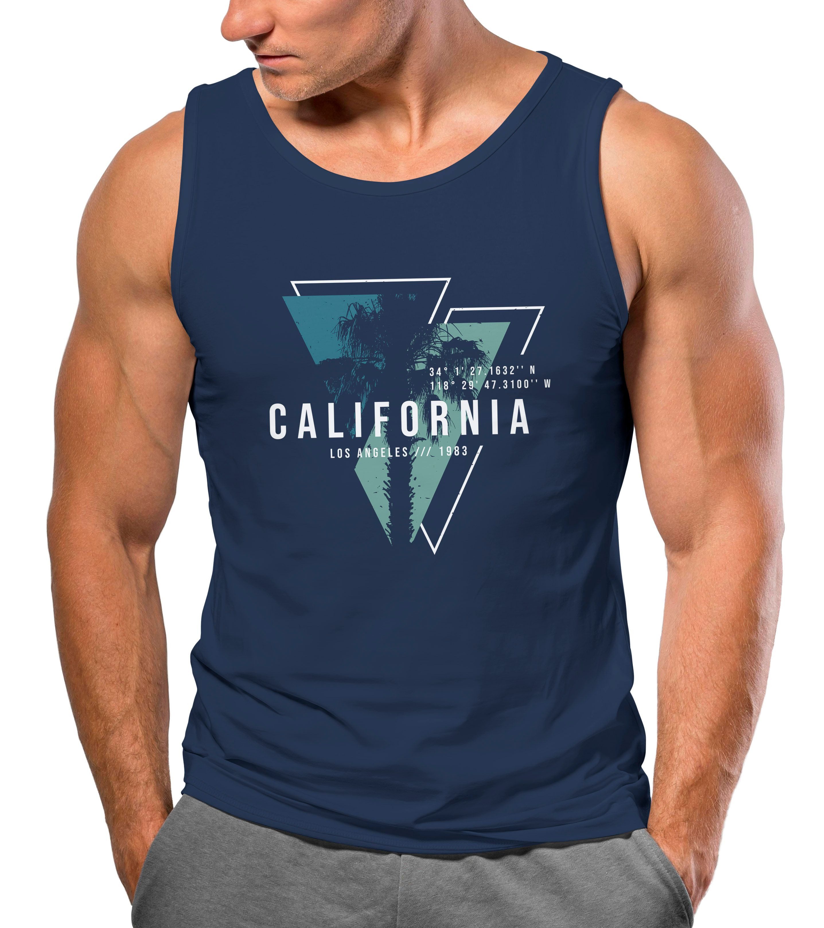 Neverless Tanktop Herren Tank-Top California Los günstig online kaufen