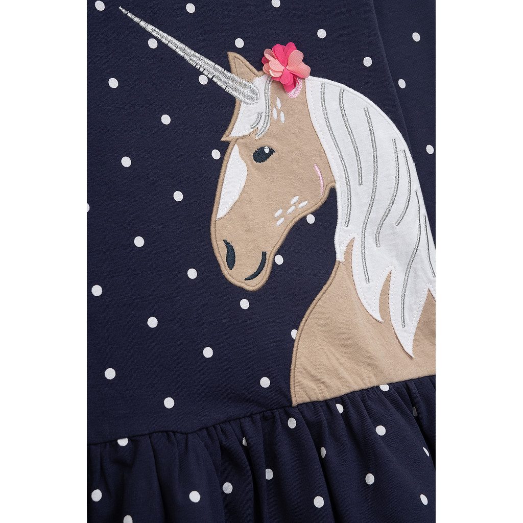 DANAMADE A-Linien-Kleid DFERAY (1-tlg) DANAMADE Kinderkleid DFERAY mit Einhorn-Motiv – Langarm
