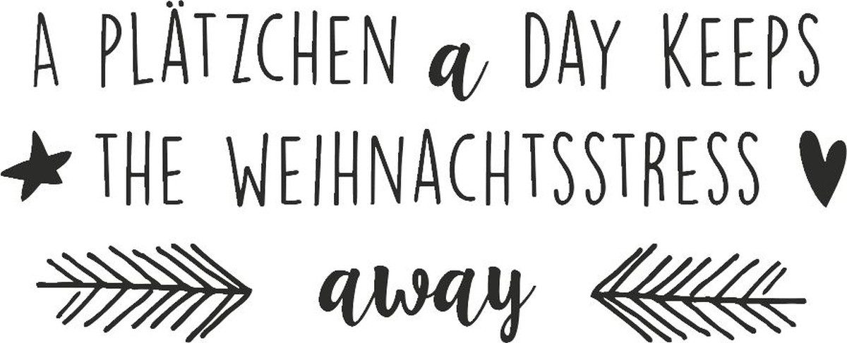 Heyda Stempel Motivstempel 'A Plätzchen a 'Day keep..' 7,5x3cm