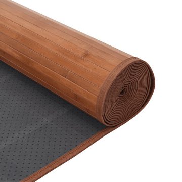 Teppich Teppich Rechteckig Braun 100x400 cm Bambus, vidaXL, Höhe: 0 mm
