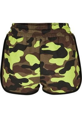 URBAN CLASSICS Stoffhose Urban Classics Damen Ladies Printed Camo Hot Pants (1-tlg)