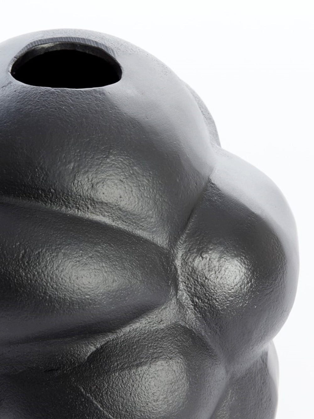 Dirk Davids Leuchten GmbH Dekovase Deko-Vase Skulptur Schwarz Matt Moderne Bubble-Optik Ø23x23cm