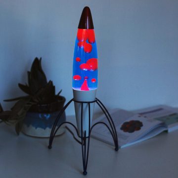 Thumbs Up Nachttischlampe Lavalampe Rakete blau & rot