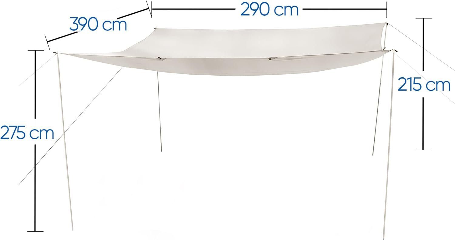 Defactoshop Sonnensegel Sonnensegel Sonnenschutz Camping Sonnendach günstig online kaufen