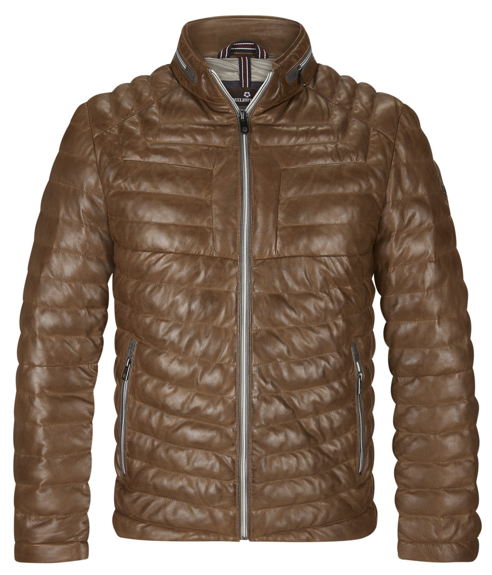 Milestone Lederjacke MSMalik Steppjacke aus Lammleder günstig online kaufen