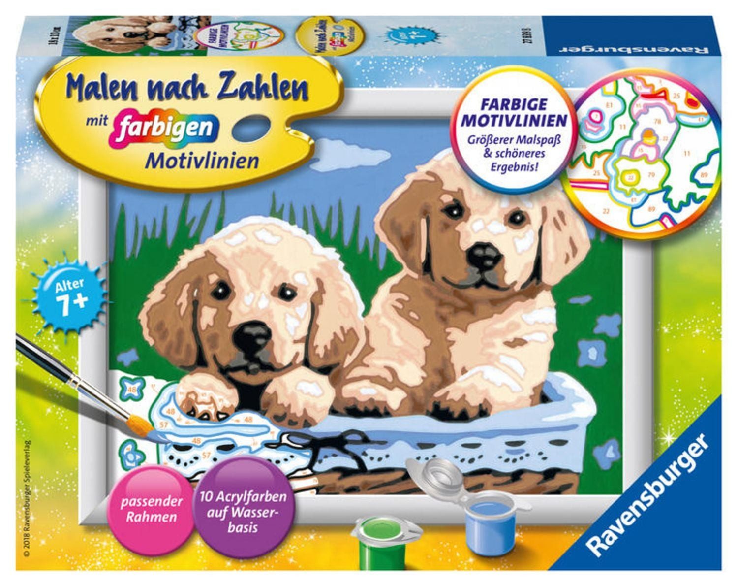 Ravensburger Verlag GmbH Malen nach Zahlen Ravensburger Malen nach Zahlen, Süße Hundewelpen