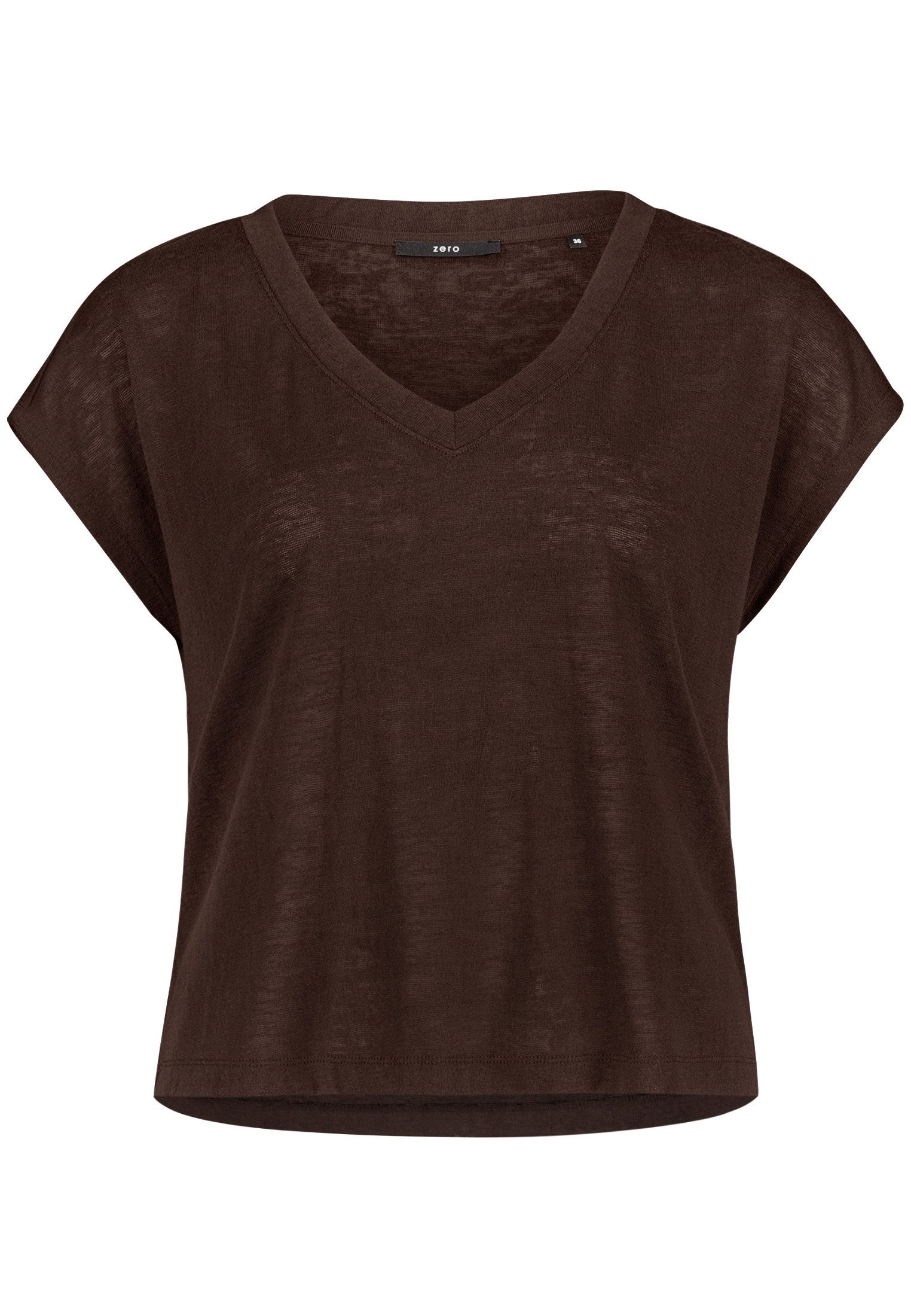 Zero T-Shirt Damen mit V-Ausschnitt (1-tlg) Material