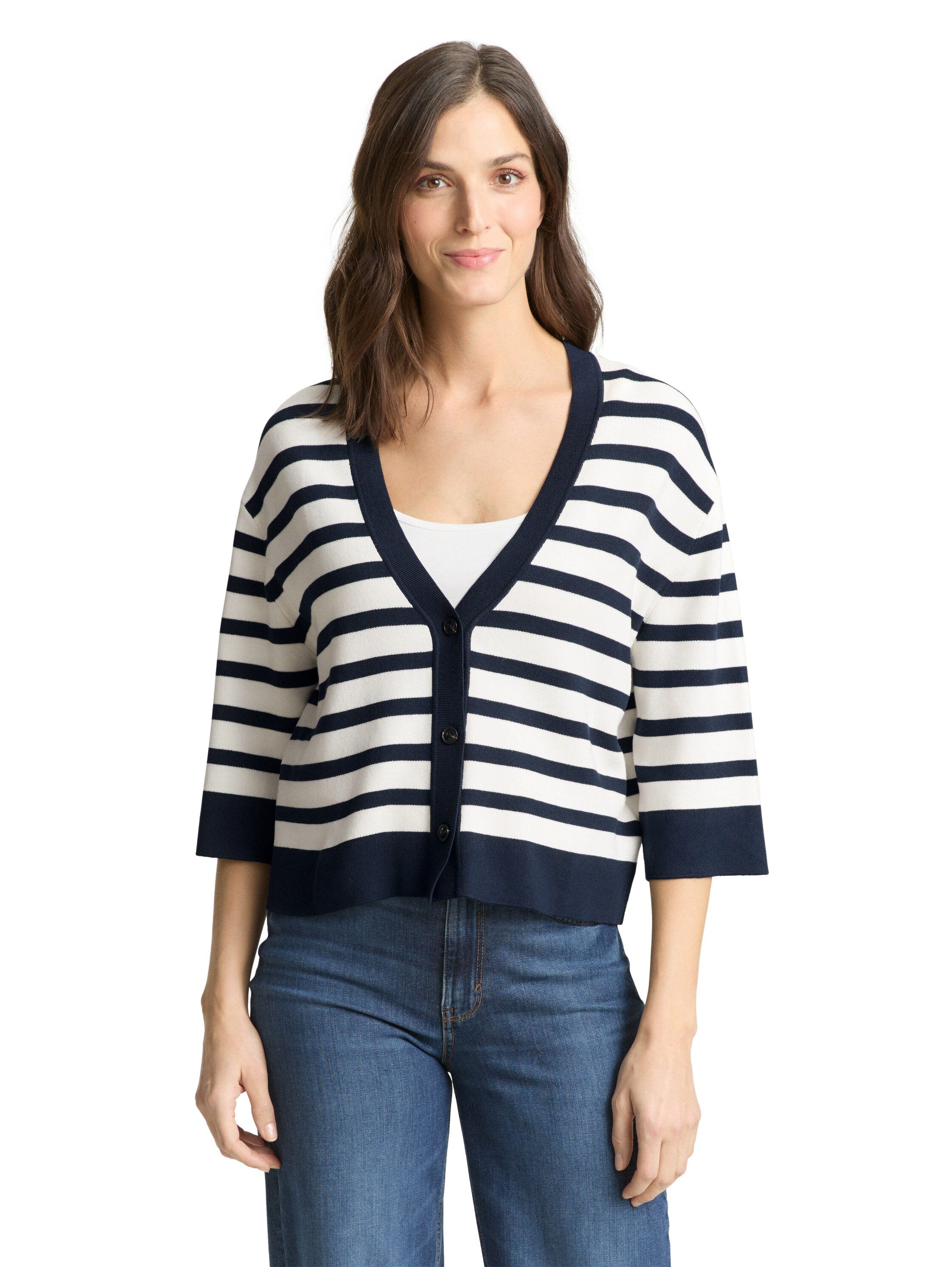 TOM TAILOR Cardigan mit Streifen Muster