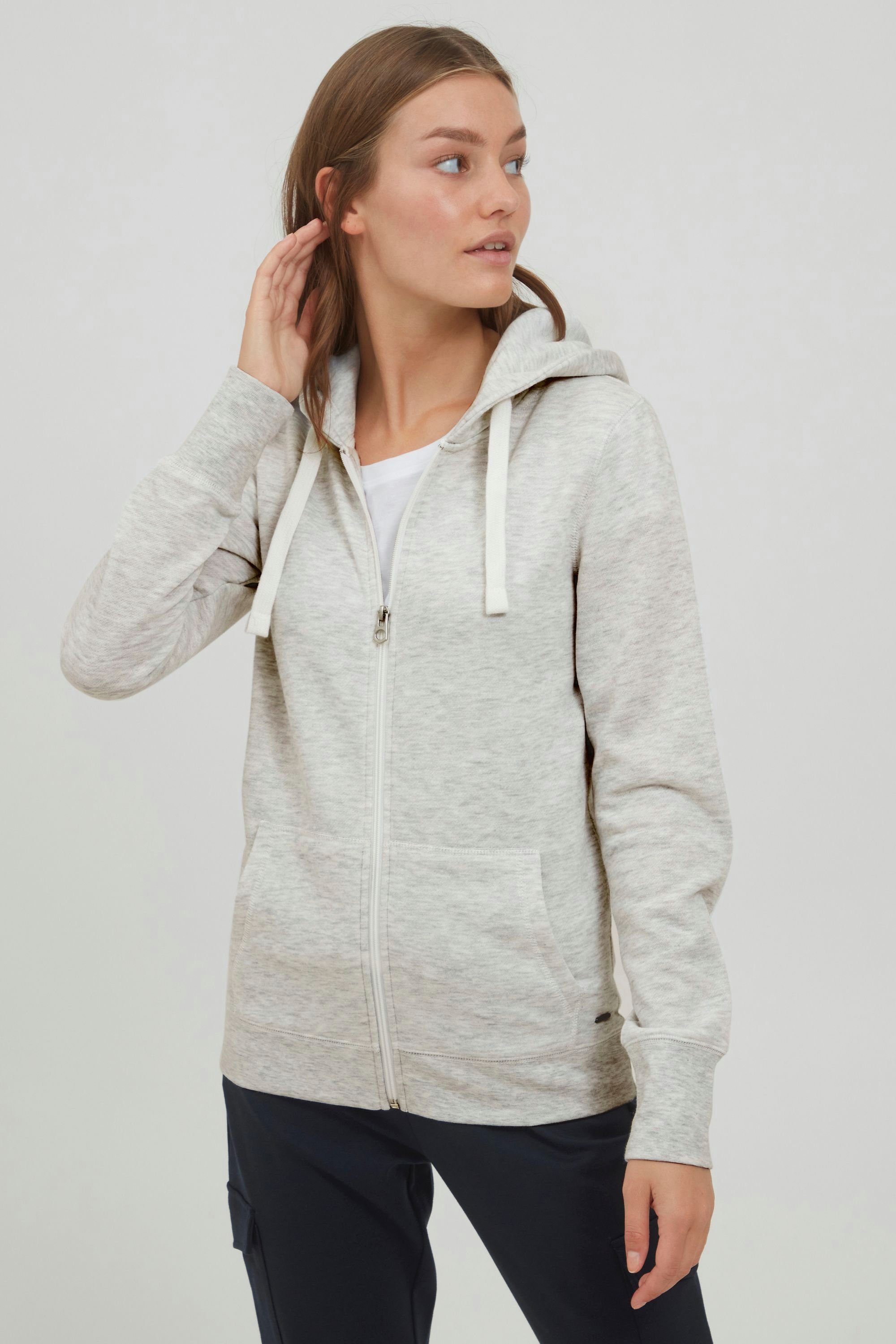 OXMO Kapuzensweatjacke OXOlinda Oyster Gray Melange (1411071)