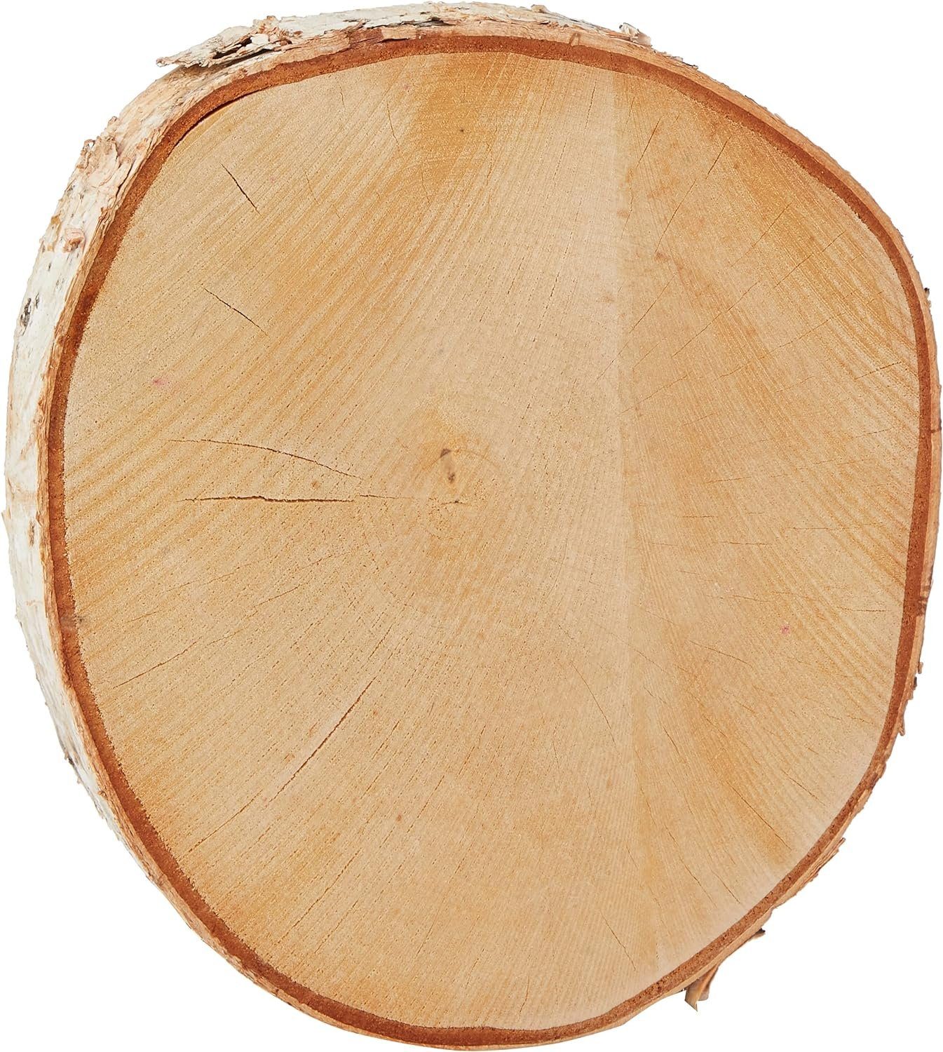 Baumrinde Birkenscheibe, Durchmesser ca. 25-28 cm, Naturprodukt, Braun