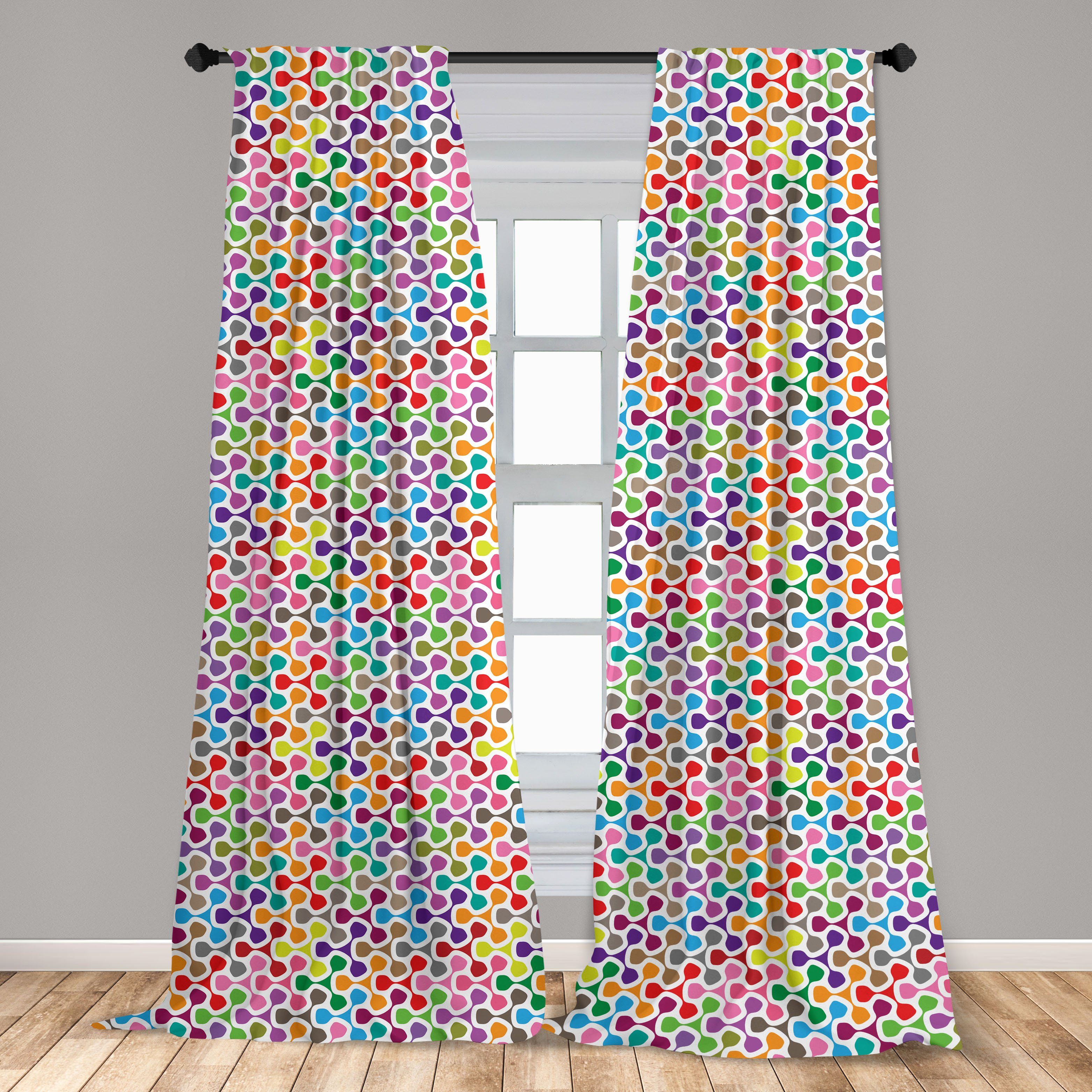 Gardine Microfaser, Dekor, Wohnzimmer Abakuhaus, Abstrakt Farbige Schlafzimmer für trippy Vorhang