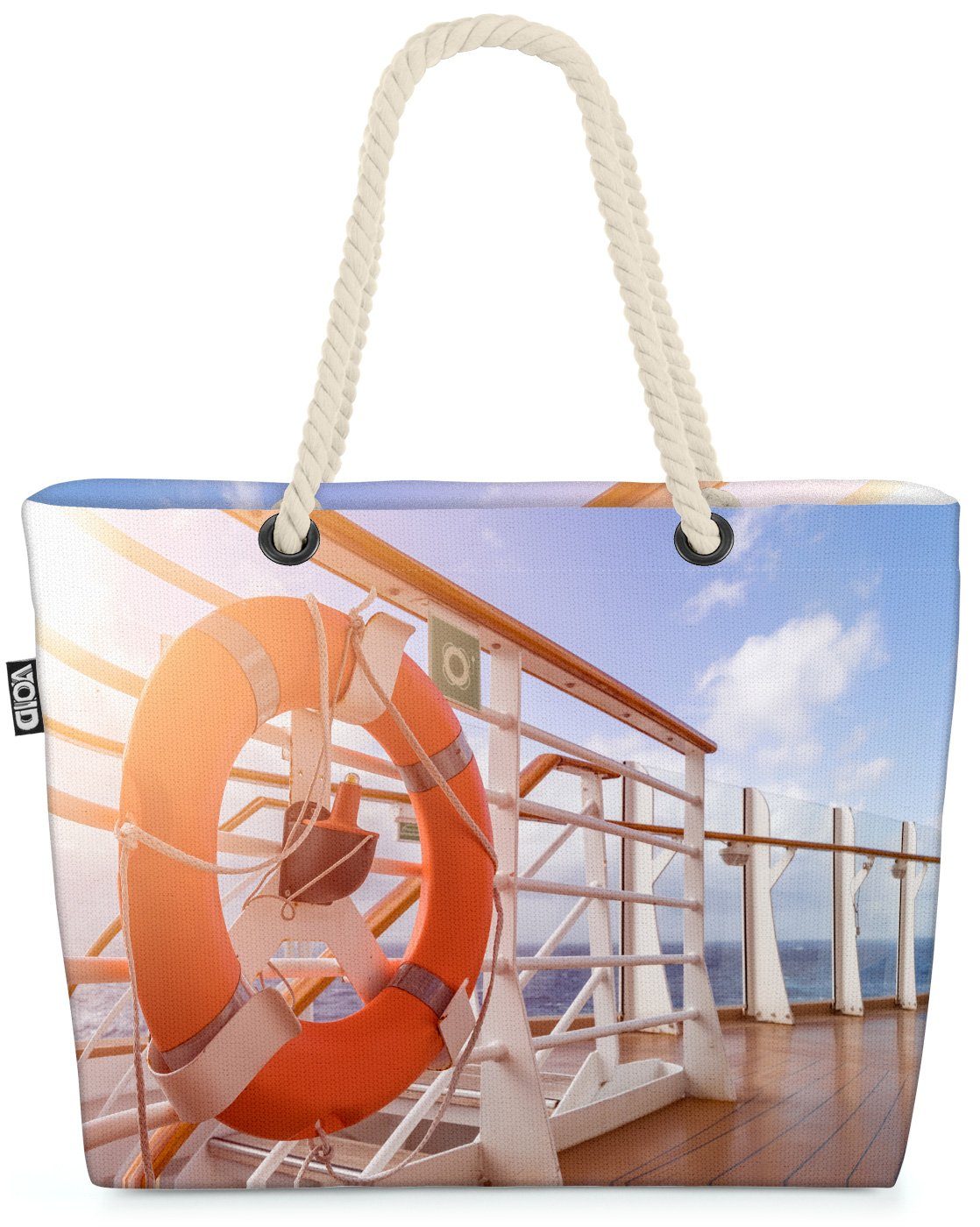 VOID Strandtasche (1-tlg), Rettungsring Beach Bag Schiff Kreuzfahrt Kreuzfahrtreise Reise Boot Urlaub Meer
