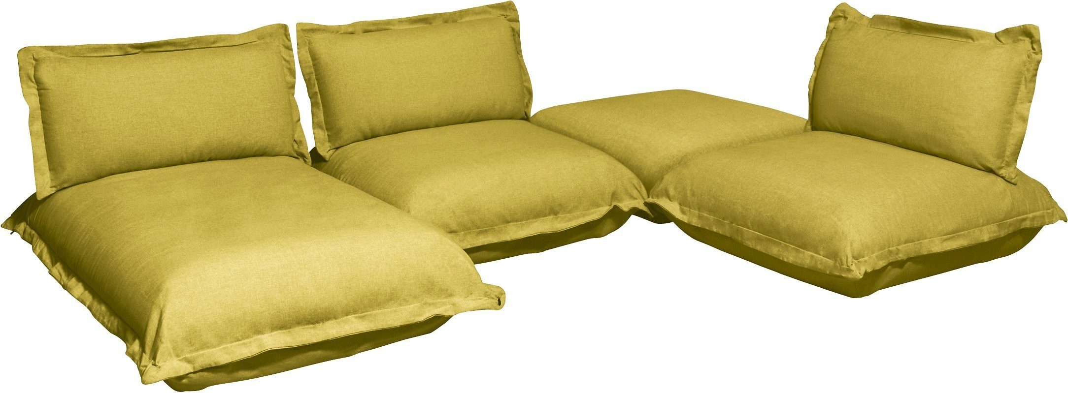 TOM TAILOR HOME Wohnlandschaft CUSHION, inspiriert von Pantone 2021, flexibel montierbar mustard TBO 5