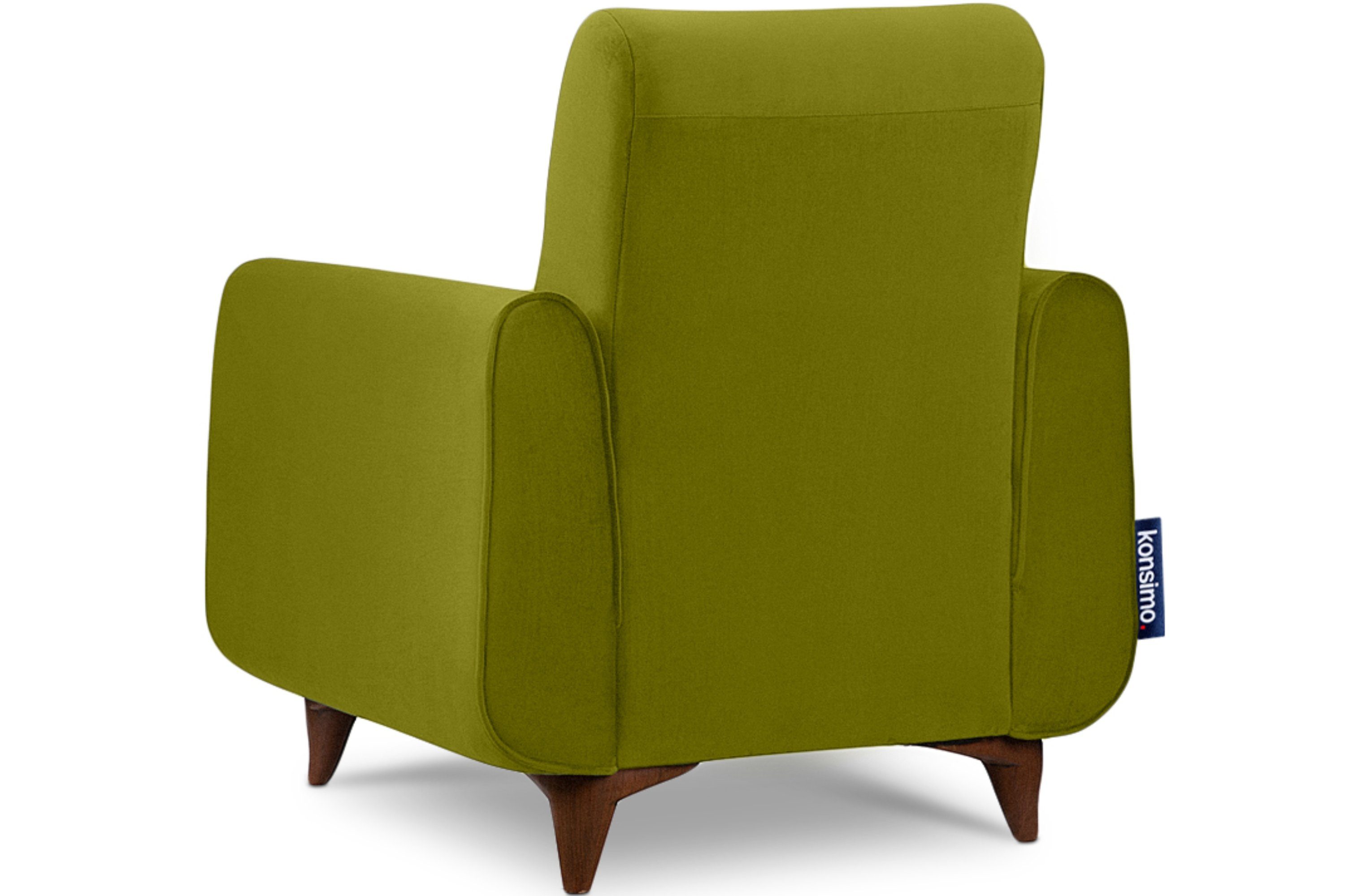 Konsimo Sessel Olive Armlehnen Sessel | GUSTAVO Olive mit Komfortabler