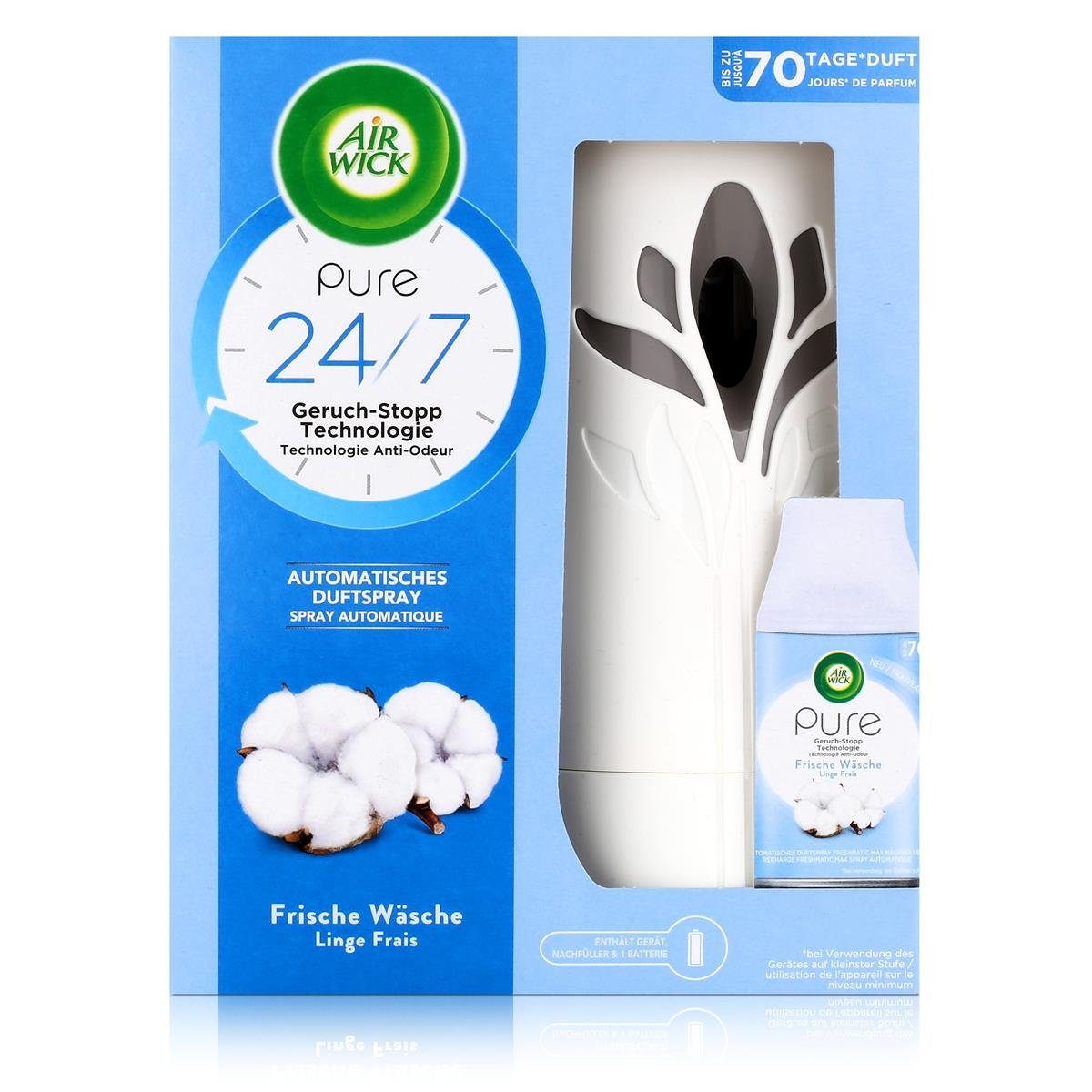 Air Wick Frischer Duft Im Bad Air Wick Raumduft Airwick Automatisches Duftspray Frische Wäsche Raumduft (1er Pack), Ideal Für Wohnzimmer, Schlafzimmer, Badezimmer