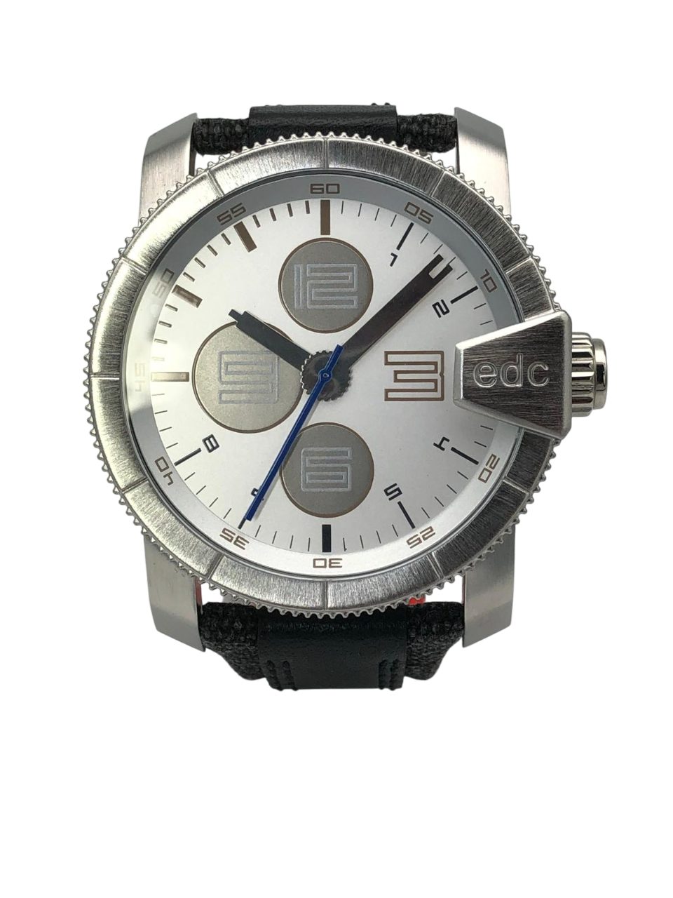 edc by Esprit Quarzuhr Rock Climber - EE100791004, Edelstahl mit Textil-Lederband