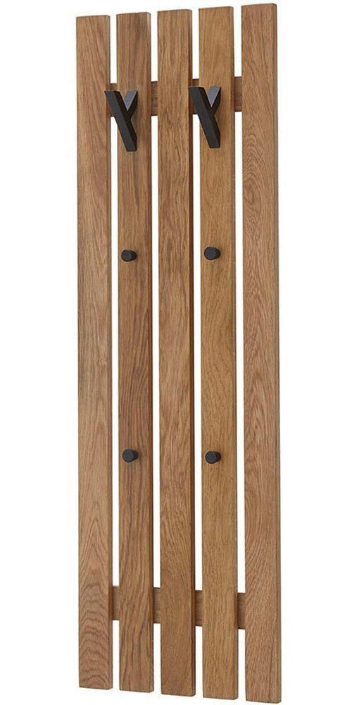 möbelando Garderobenpaneel BANTRY, in holzfarben, Eiche massiv geölt - 38x120x14 (BxHxT)