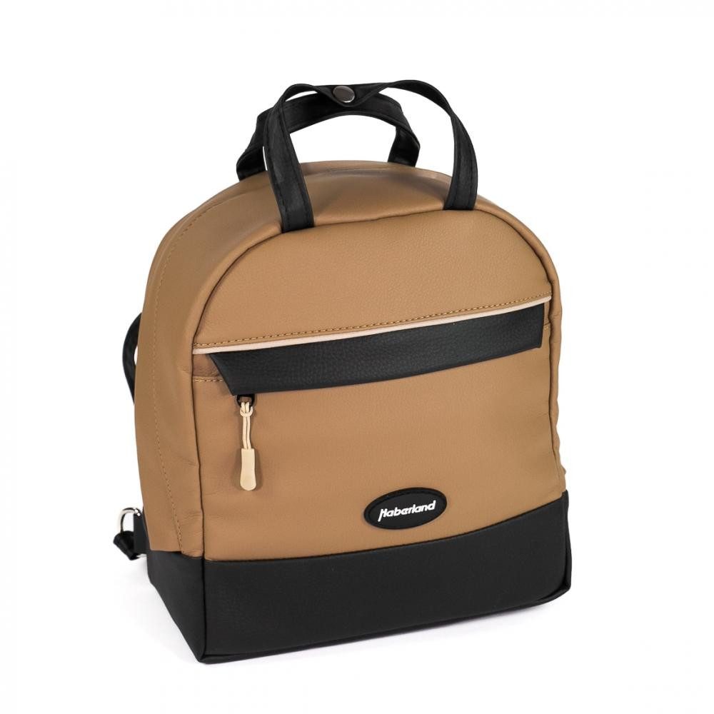 Haberland Fahrradtasche Haberland Rucksack-Lenkertasche Bella hellbr./sw beige - flexible Lenk