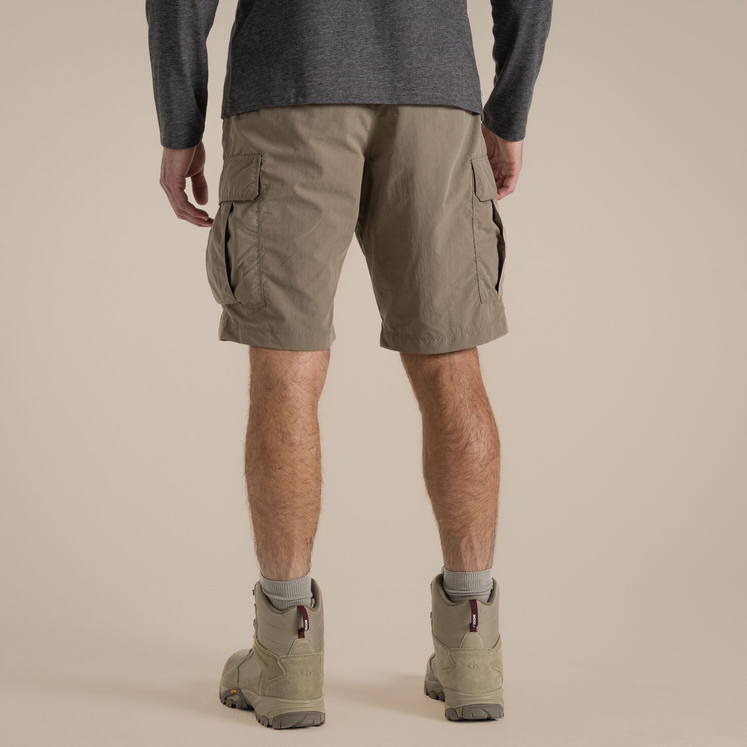 Craghoppers Softshellhose Craghoppers - Nosilife Shorts NL Cargo II kurze Hosen, beige