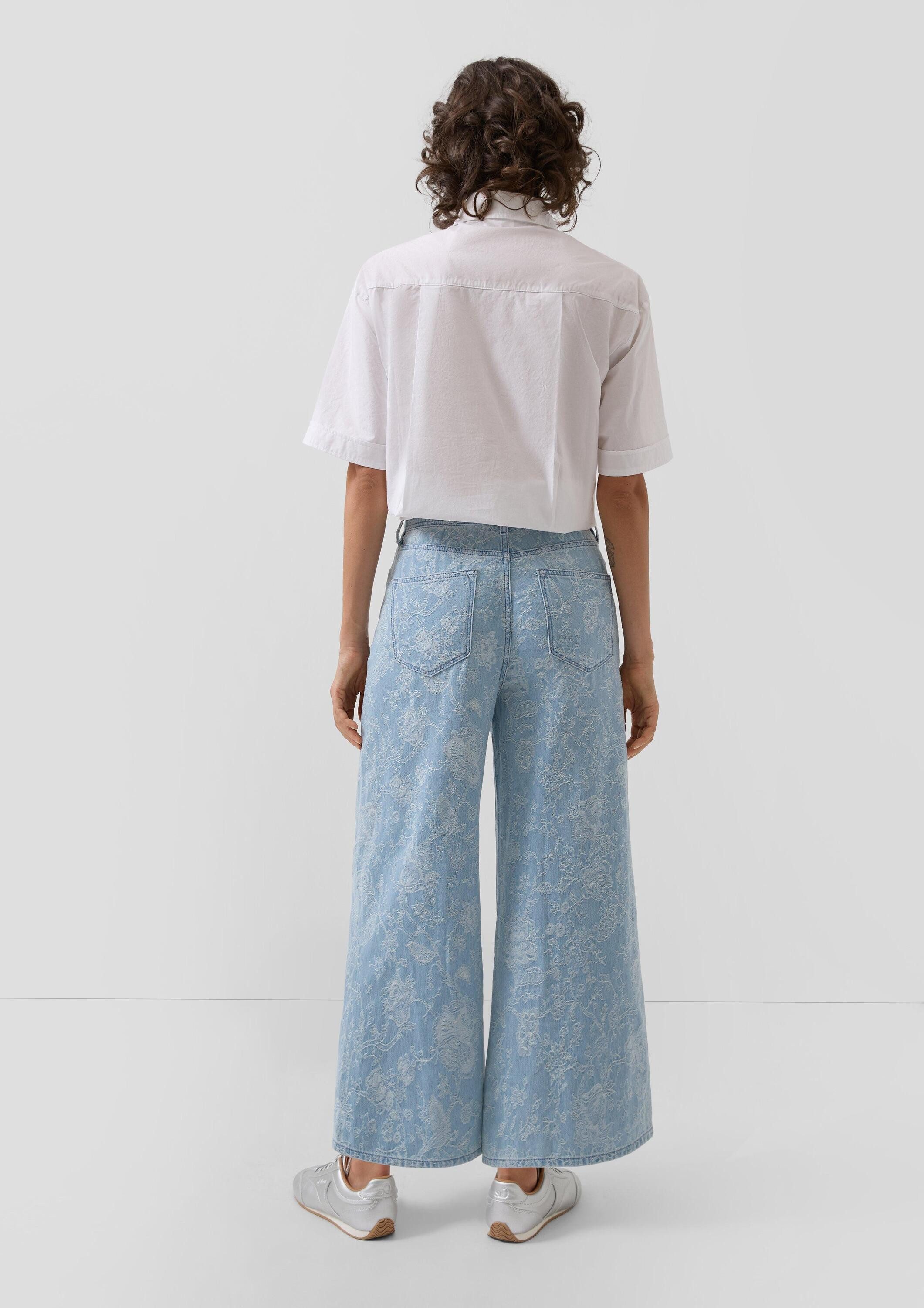 s.Oliver Weite Jeans Jeans-Hose SURI Culotte Jeans Suri / Regular Fit / High Rise / Wide Leg