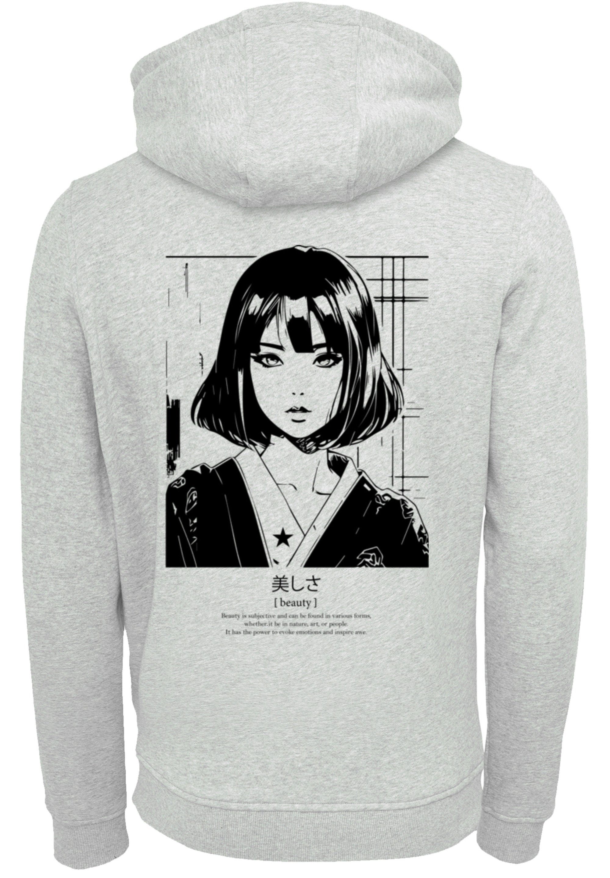 F4NT4STIC Kapuzenpullover Anime Beauty Girl Hoodie, Warm, Bequem heather grey