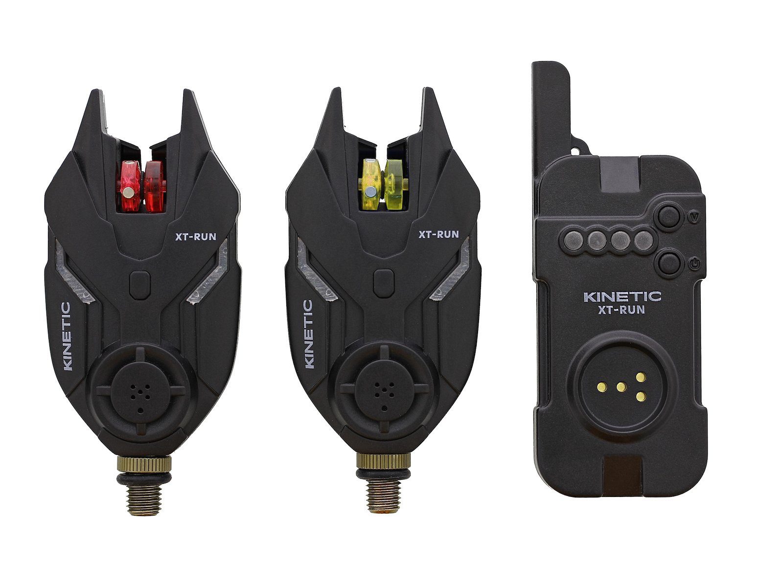 Kinetic Bissanzeiger XT-RUN BITE ALARM SET 2+1 - Bissanzeiger + Empfänger - Funk - Koffer, (3-St), Lautstärkeregler kann auf Null eingestellt werden