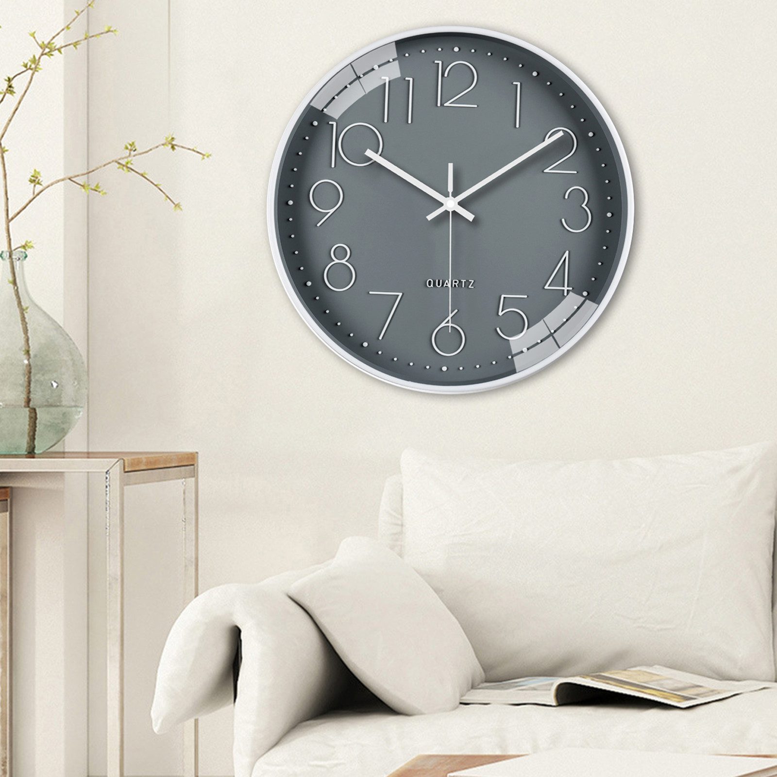 TWSOUL Wanduhr 30 cm leise Wanduhr, einfacher Stil, dekorative wanduhr (Prä günstig online kaufen