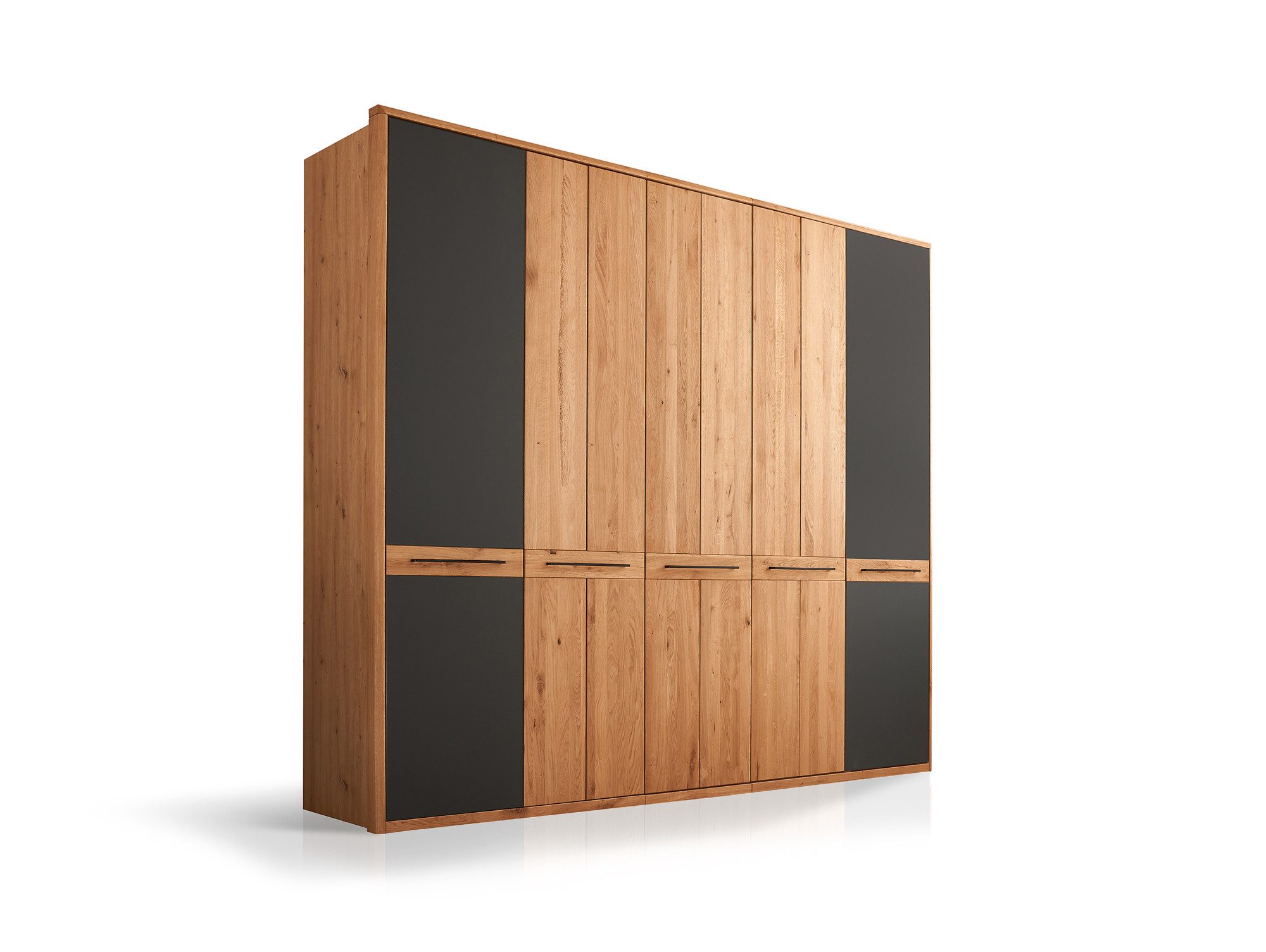 Moebel-Eins Kleiderschrank FLORENZ Kleiderschrank 5-türig, Material Teilmassiv