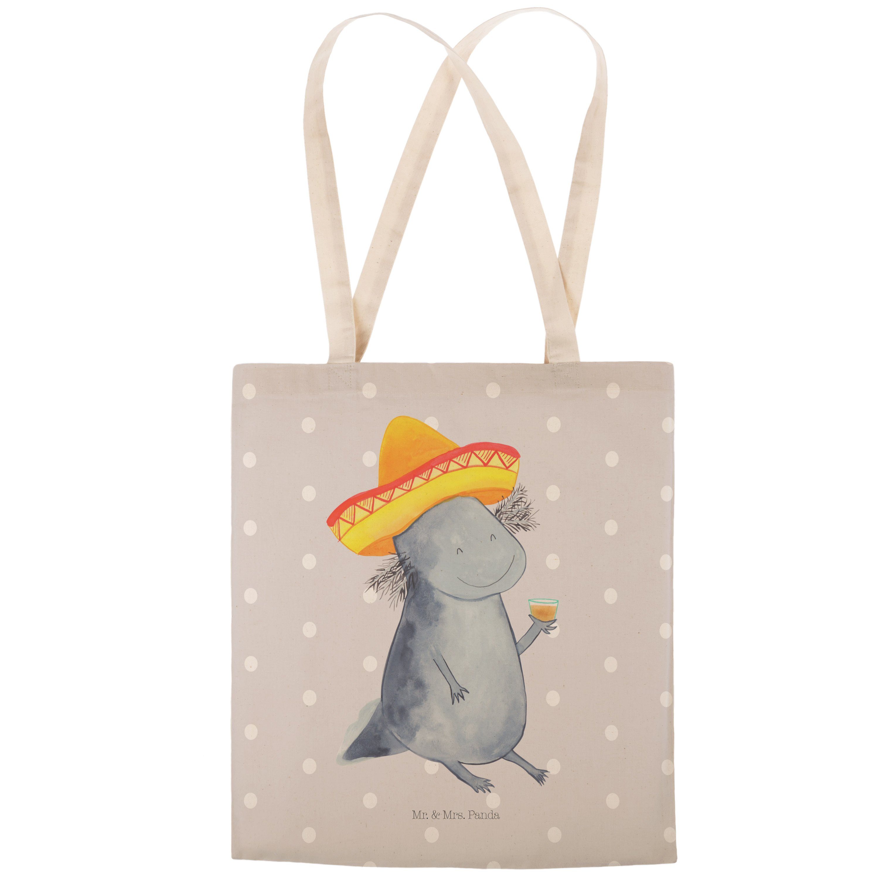 & Beutel, Geschenk, Tequila Mr. Mrs. - - Panda (1-tlg) Axolotl Grau Zitro Tragetasche Pastell Feuerdrache,