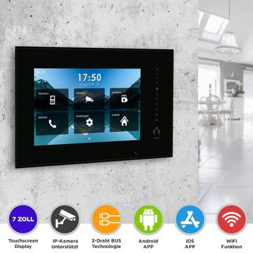 Balter ERA 7" IP WiFi Touchscreen HD Schwarz Monitor für Video-Türsprechanlage