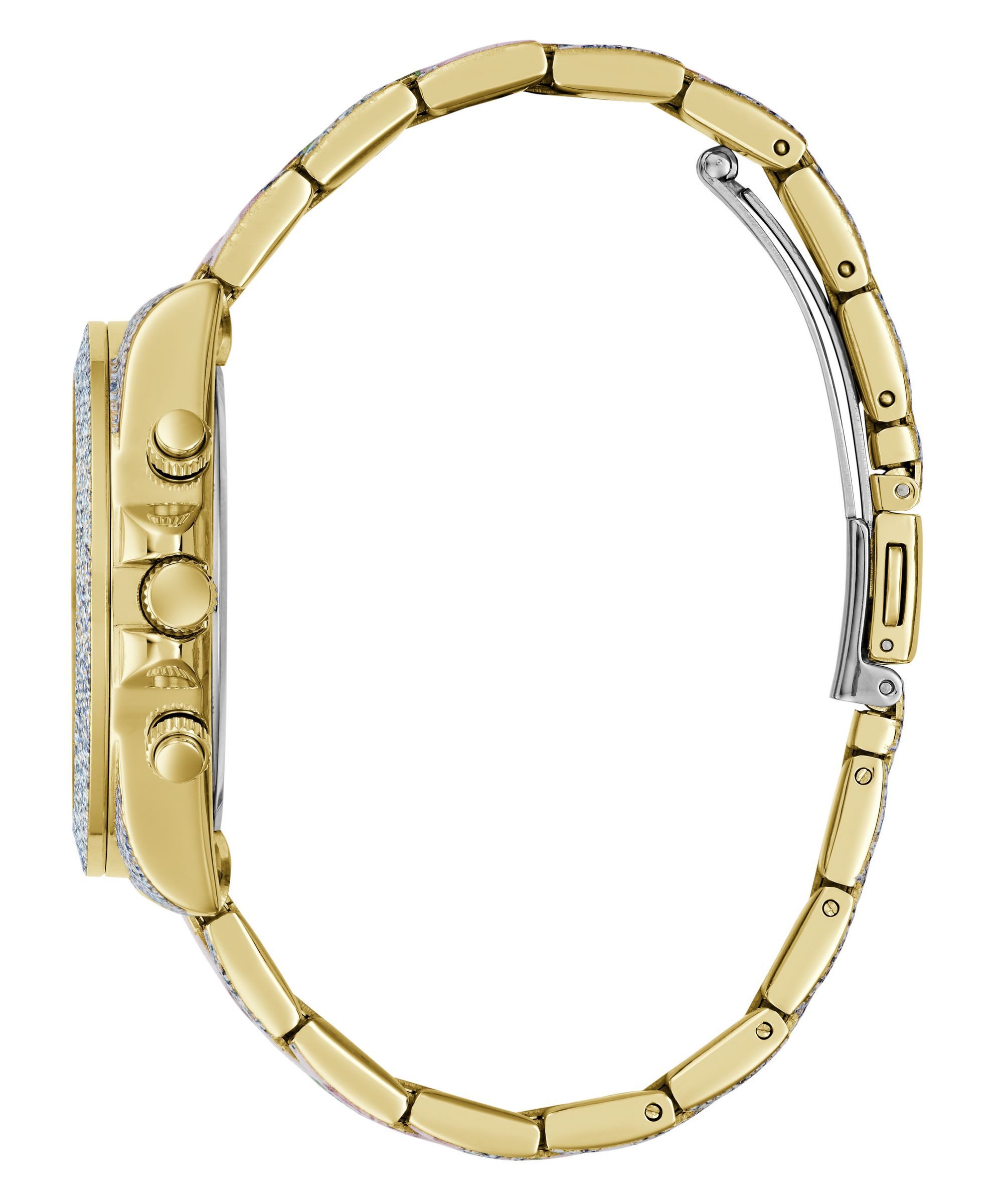 Guess Multifunktionsuhr ROSALIE GW1039L1, Quarzuhr, Armbanduhr, Damenuhr, Edelstahlarmband, analog, Wochentag
