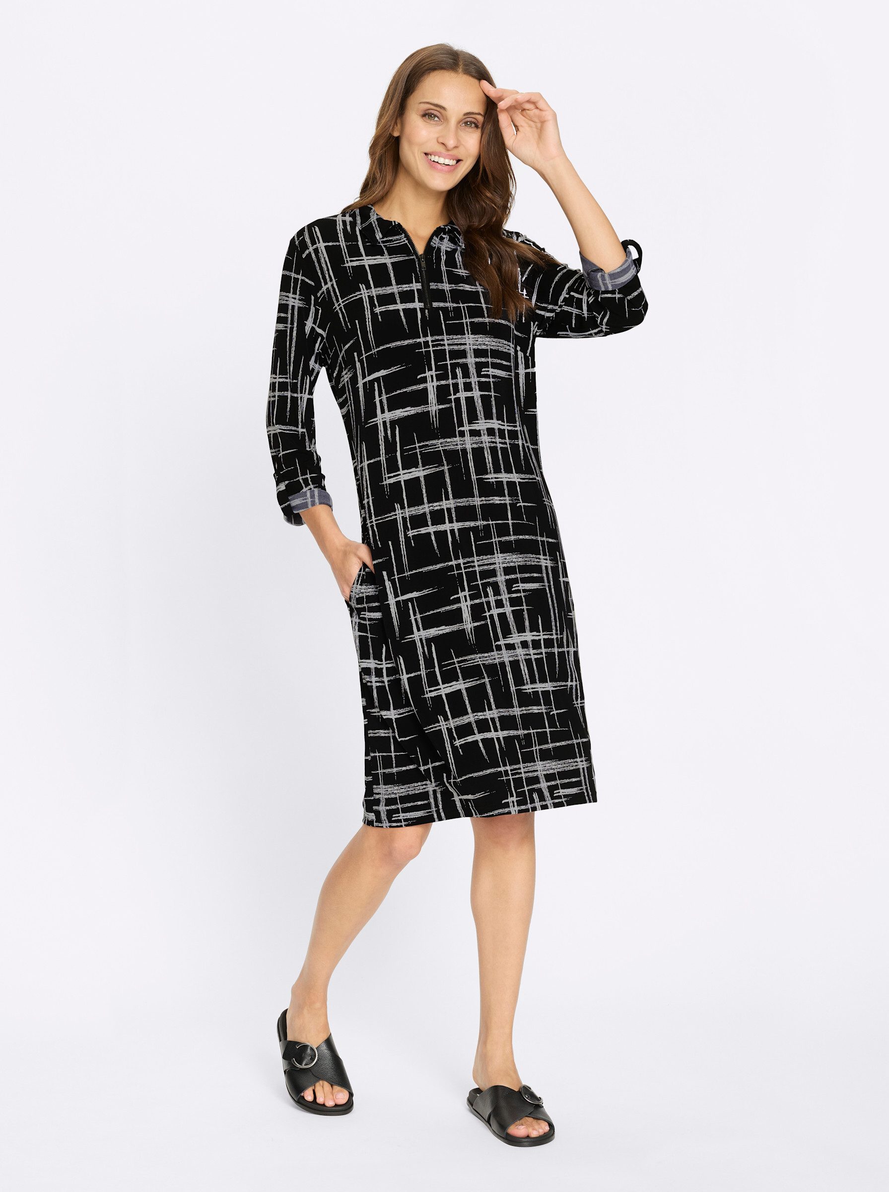 Witt Etuikleid Druck-Kleid Langarm