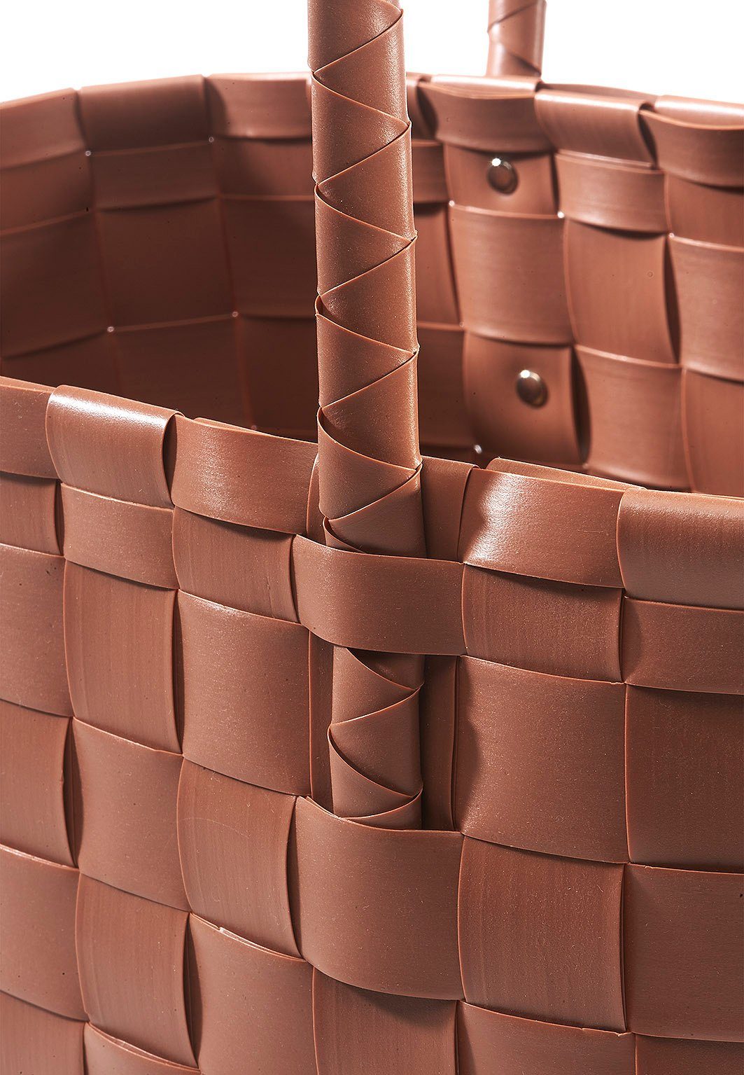 Kobolo Shopper Einkaufstasche TOFFEE XXL aus PE mit PU Henkeln (1 Stück)