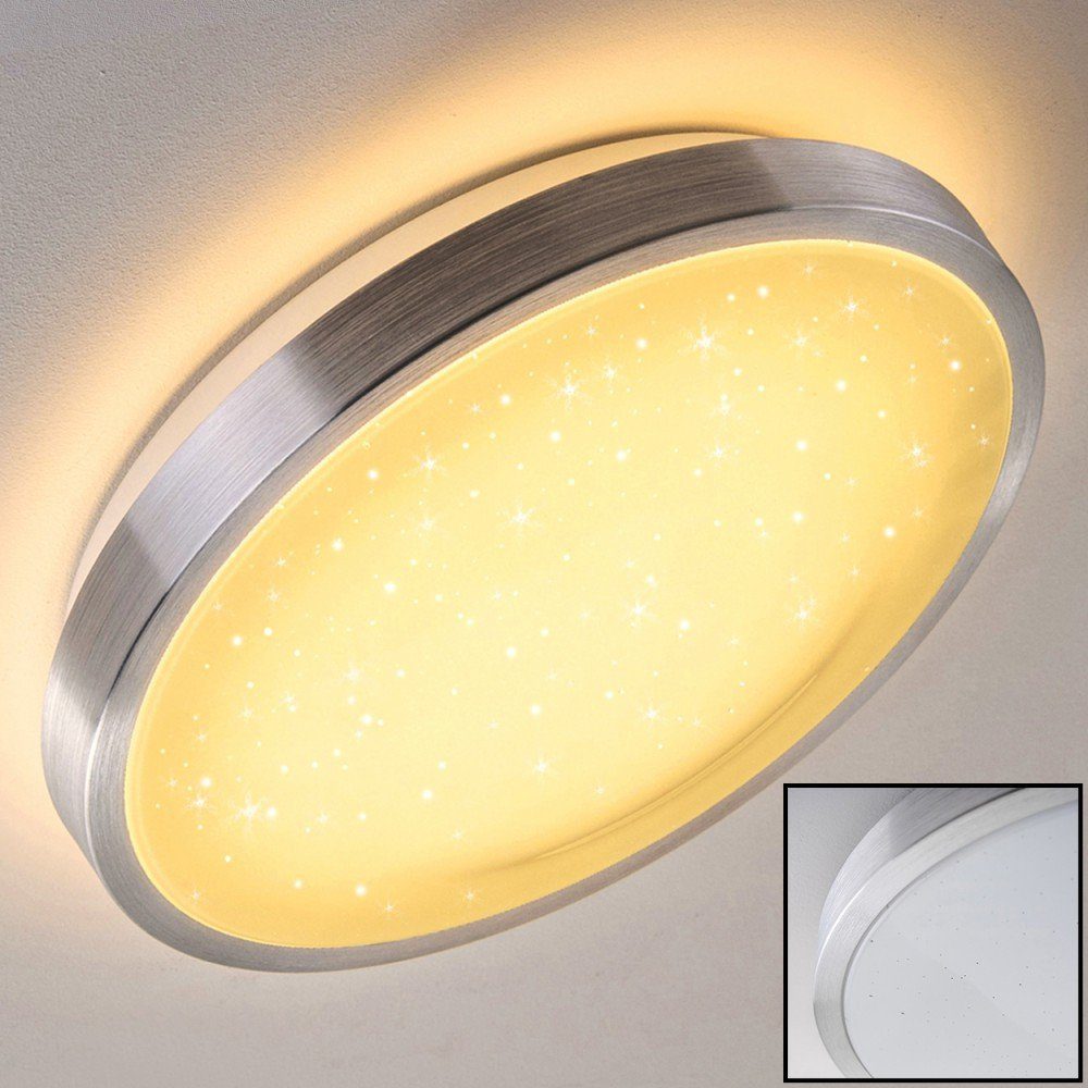 hofstein Deckenleuchte »Conetta« Bad-Lampe aus gebürstetem Aluminium, 3000 günstig online kaufen