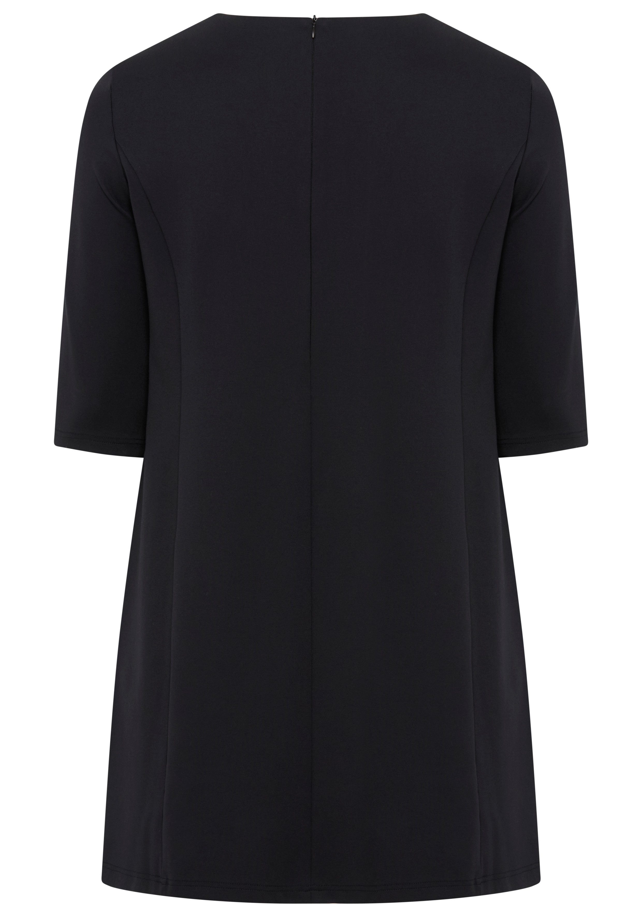 Laura Scott CURVE Jerseykleid Große Größen mit 3/4-Ärmeln aus schmeichelnder Milano Rippe