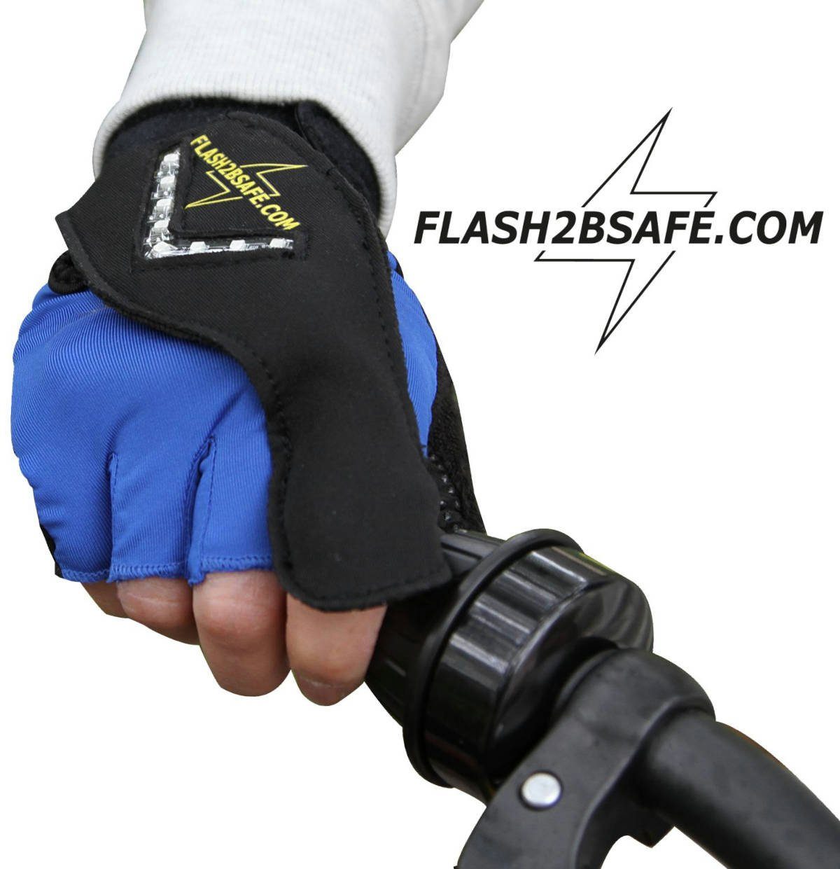 fürs Flash2besafe Hand-Blinker Original Fahrrad Der flash2besafe Fahrradhandschuhe