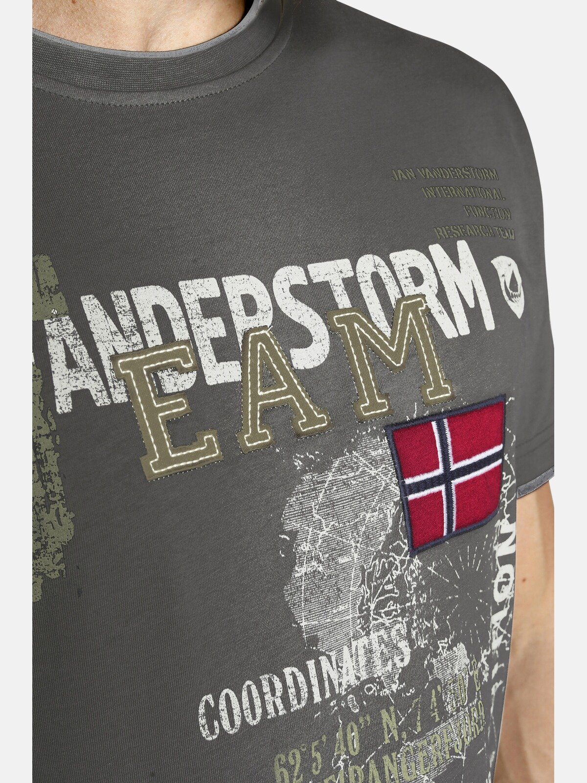 Jan Vanderstorm T-Shirt SÖLVE aus robustem Baumwolljersey – Bild 5 von 5