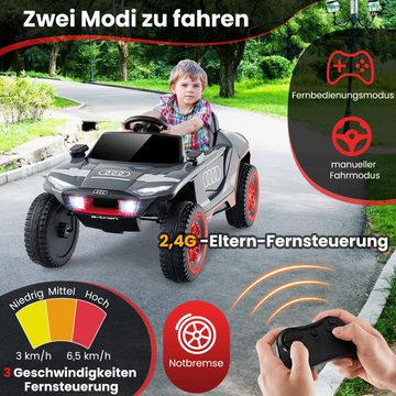 KOMFOTTEU Elektro-Kinderauto, Belastbarkeit 25 kg, Elektrofahrzeug mit 2,4G Fernbedienung & Musik & LED-Leuchten