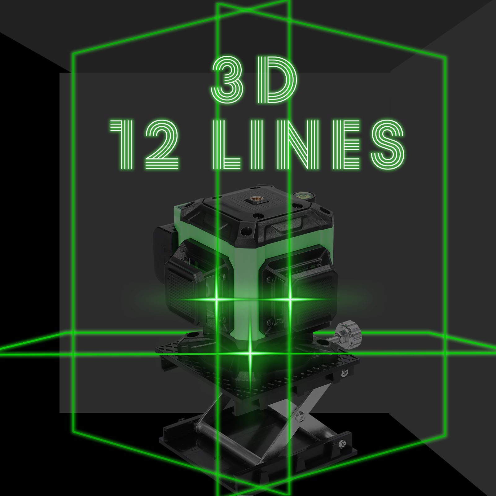°, 3 12-Linien-Laser grünem mit Maschine Tidyard selbstnivellierende Linienlaser Licht,