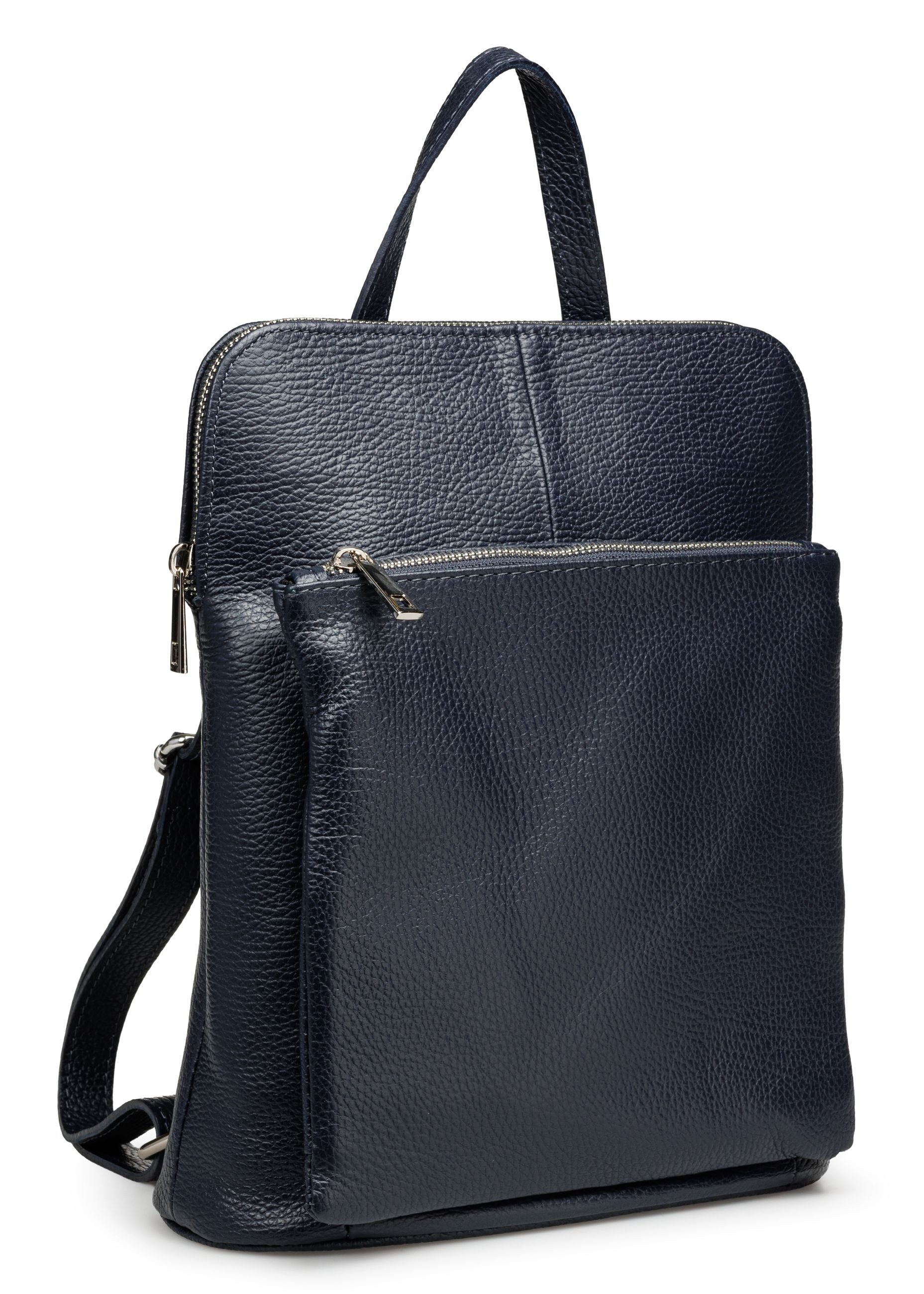 Schultertasche 2in1 Damen Leder Backpack in 2 Größen - PREMIUM LINE - Modell No.826