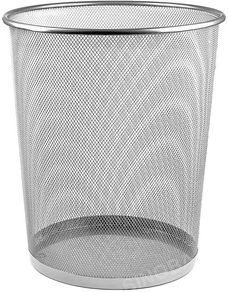 Sinoba Papierkorb Mülleimer Papierkorb Mesh aus Metall Höhe 34 cm 18 L rund, Drahtmetall