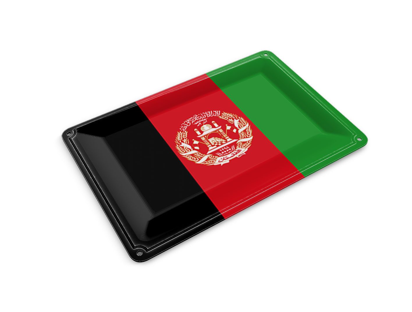 Femer GmbH Postkarte Flagge Afghanistans 14x10cm Flag of Afghanistan, unfrankiert