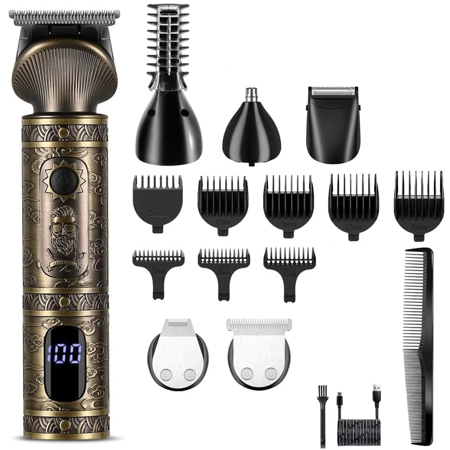 TUWENA Haarschneider Haarschneidemaschine Set Profi Herren Präzisionstrimmer Rasierer