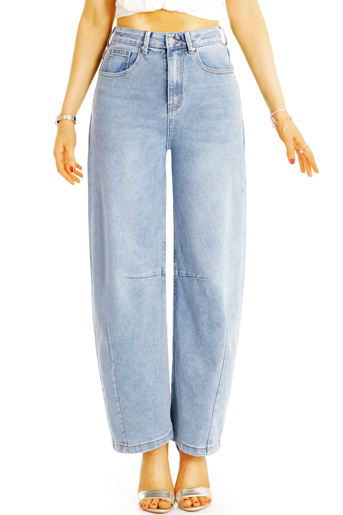 be styled Mom-Jeans Mom Jeans Slouchy Hose Boyfriend High Waist Jeans - Damen - j25L-1 mit Stretch-Anteil