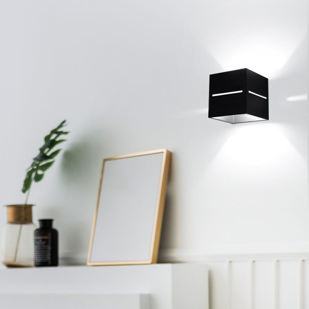 DOWN Wandleuchte, Wandleuchten UP Wandlampe Esszimmer inklusive, nicht Würfel Leuchtmittel Aluminium etc-shop Spot Design