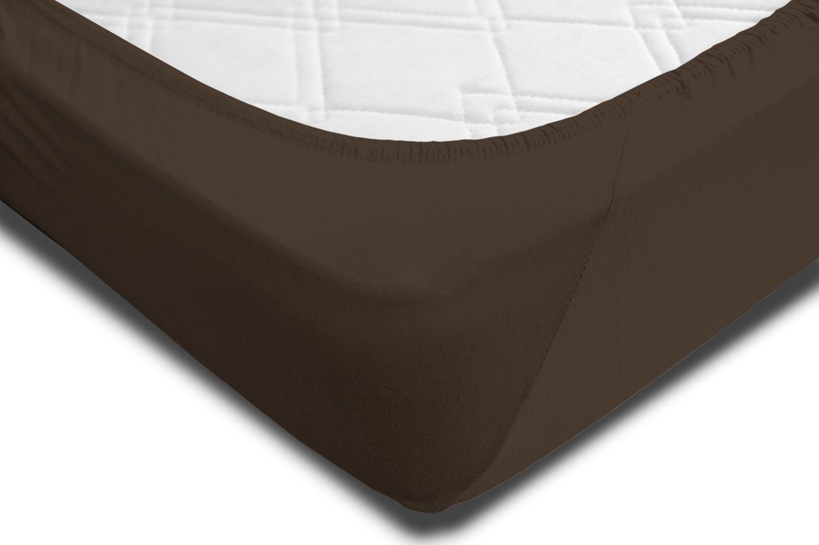 One Home Spannbettlaken, Jersey, Gummizug: rundum, (1 Stück), Baumwolle wei günstig online kaufen